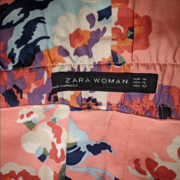 zara floral culottes with tie belt 💐 - Picture 2 of 4